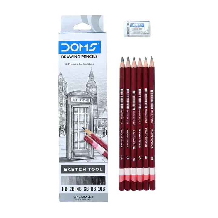 Doms Drawing Sketch Tool Pencil ( Set Of 6 )
