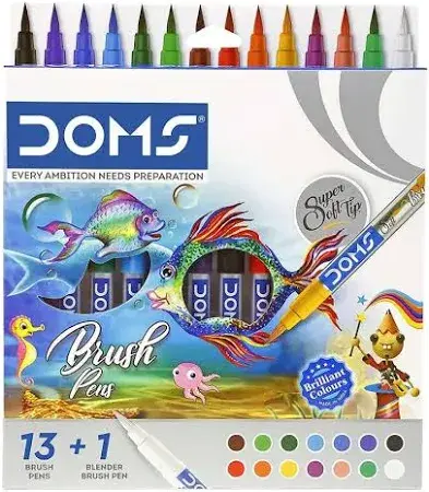 DOMS Brush Pens (Set of 14 )
