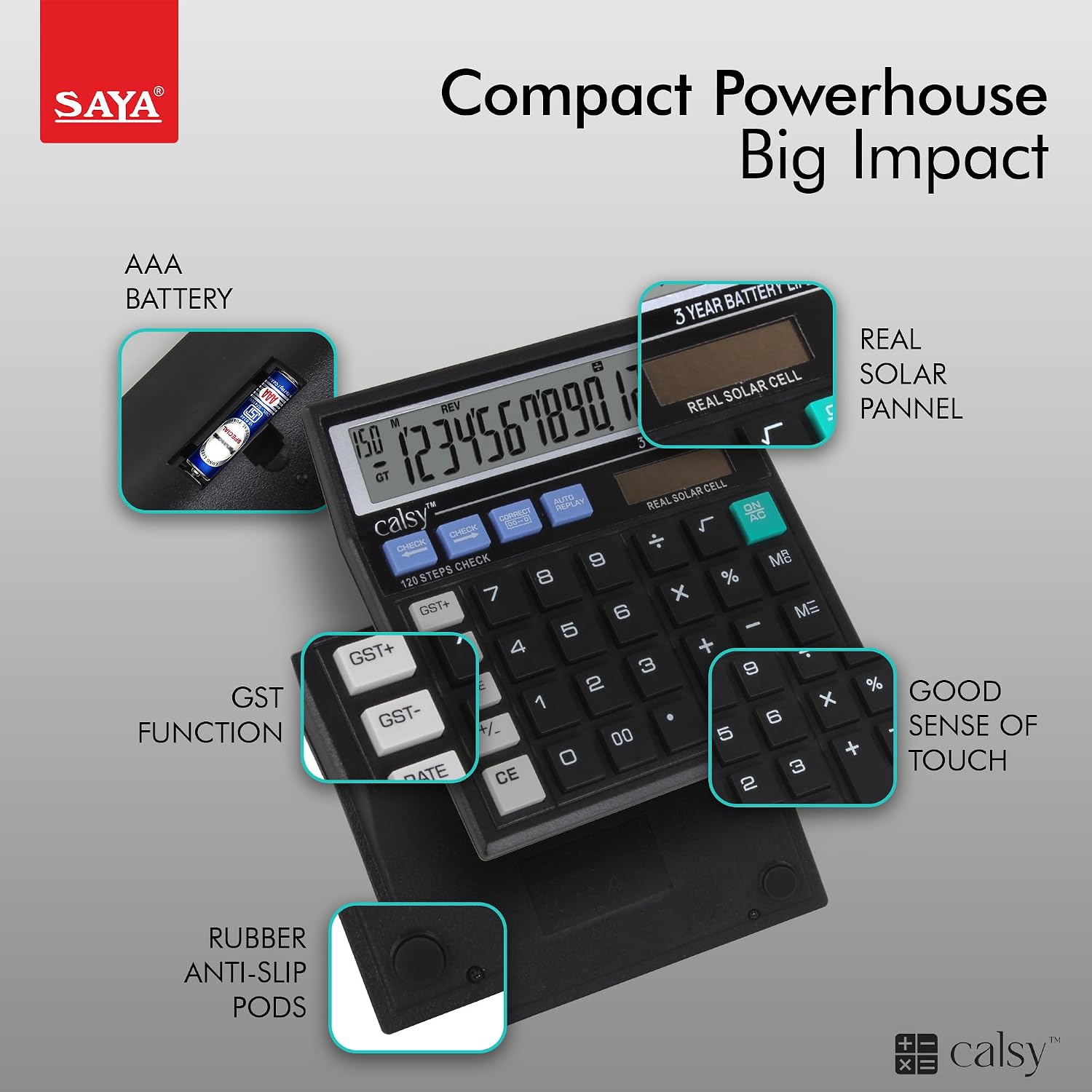 Calculator with 12 Digits Large Display