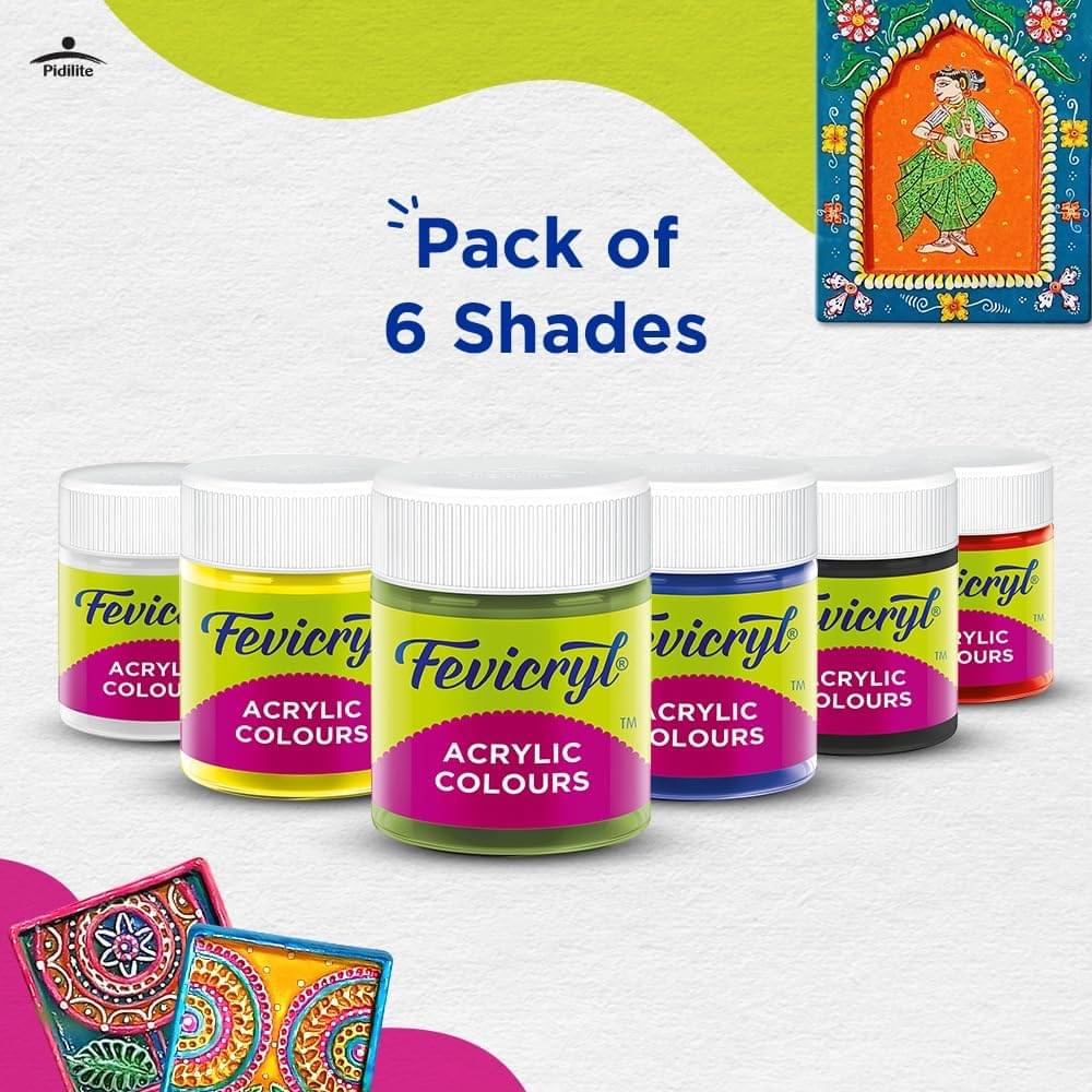 Acrylic Colours, 6 Shades